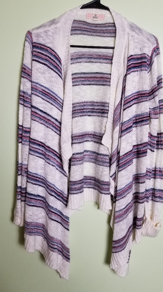 Punk Republic Open Stripped Cardigan Sweater